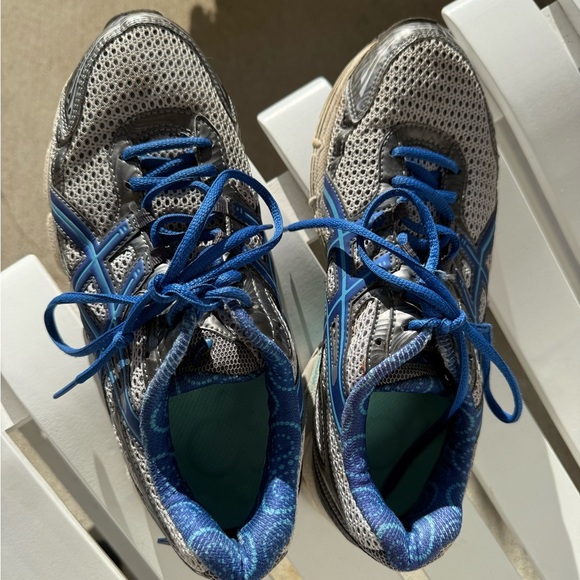 Asics Gel Blue & Gray Mesh Women's Running Shoes Size 8 - Picture 9 of 12